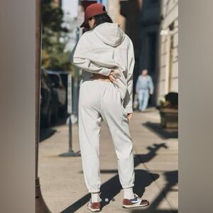 Anthropologie Daily practice jogger set, small. Lt grey w/ slight metallic sheen